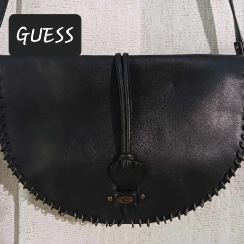 Guess crossbody handbag leather saddle bag style cute details western boho